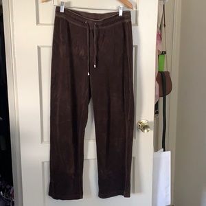 Brown velvet pants